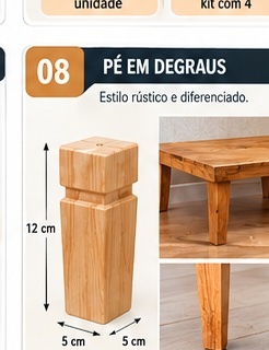 Pé em Degraus PÉCERTO — 5 × 5 × 12 cm